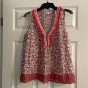 VINEYARD VINES Frangipani Pintuck Sleeveless Shirt - NWT Size Small